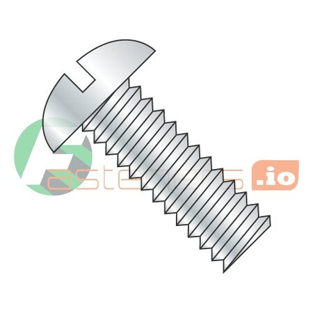 1/4-20 X 3 In Slotted Round Machine Screw, Zinc Plated Steel, 600 PK